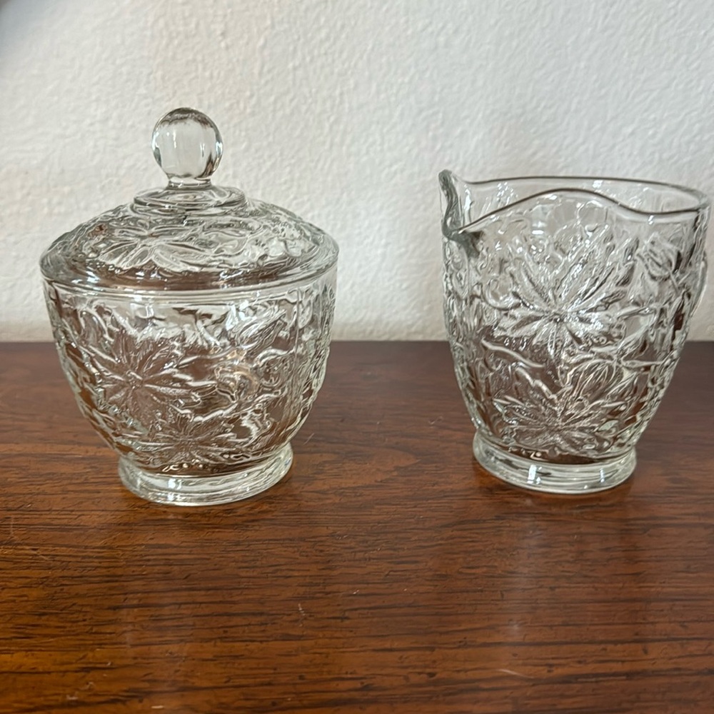 COPY - Vintage Princess House Crystal Sugar and Creamer Set